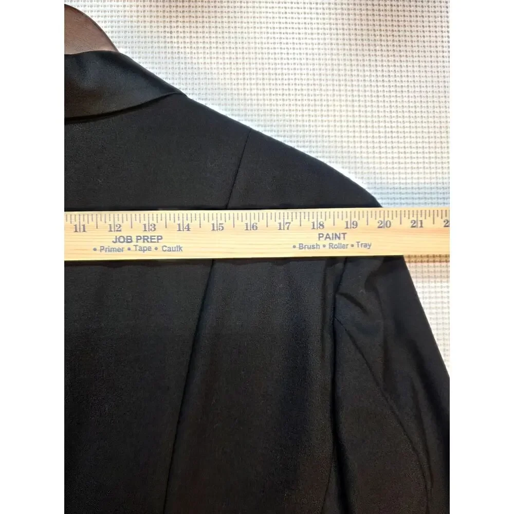 VTG 80s Lord West Black Tuxedo Tailcoat 41L Wool Shawl Lapel Formal Dress Jacket